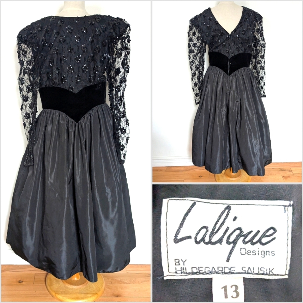 80s Long Sleeve Cocktail Dress